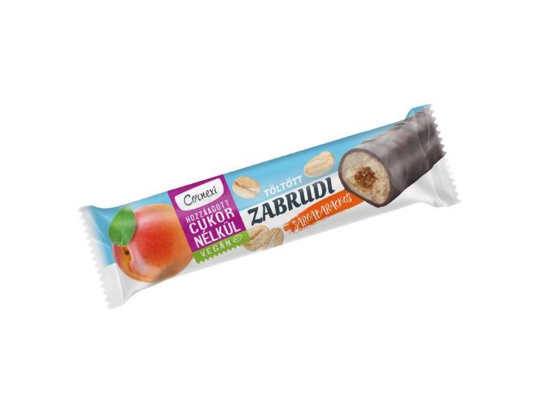 Cornexi vegán zabrudi sárgabarackos töltelékkel töltött zabrúd kakaós bevonattal édesítőszerrel hcn 30 g