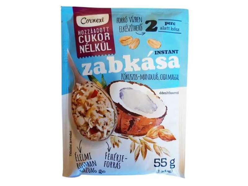 Cornexi zabkása kókusszal, mandulával, chia maggal hcn 55 g Cornexi zabkása kókusszal, mandulával, chia maggal hcn 55 g