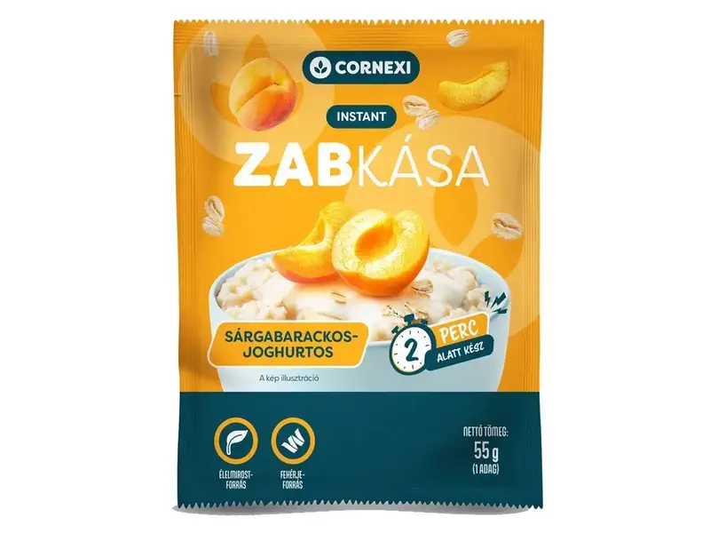 Cornexi zabkása sárgabarackkal, joghurttal 55 g Cornexi zabkása sárgabarackkal, joghurttal 55 g