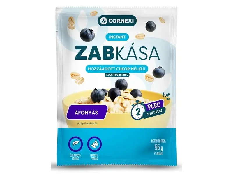 Cornexi zabkása áfonyával, chia maggal hcn 55 g Cornexi zabkása áfonyával, chia maggal hcn 55 g