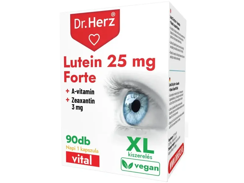 Dr. Herz Lutein 25 mg Forte kapszula doboz XL 90db Dr. Herz Lutein 25 mg Forte kapszula doboz XL 90db