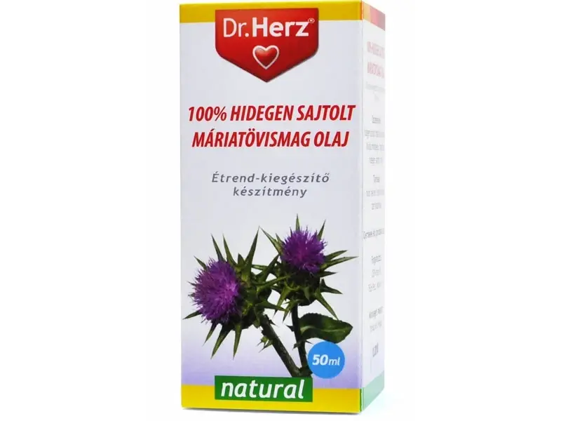 Dr. Herz Máriatövismag olaj hidegen sajt. 50ml Dr. Herz Máriatövismag olaj hidegen sajt. 50ml