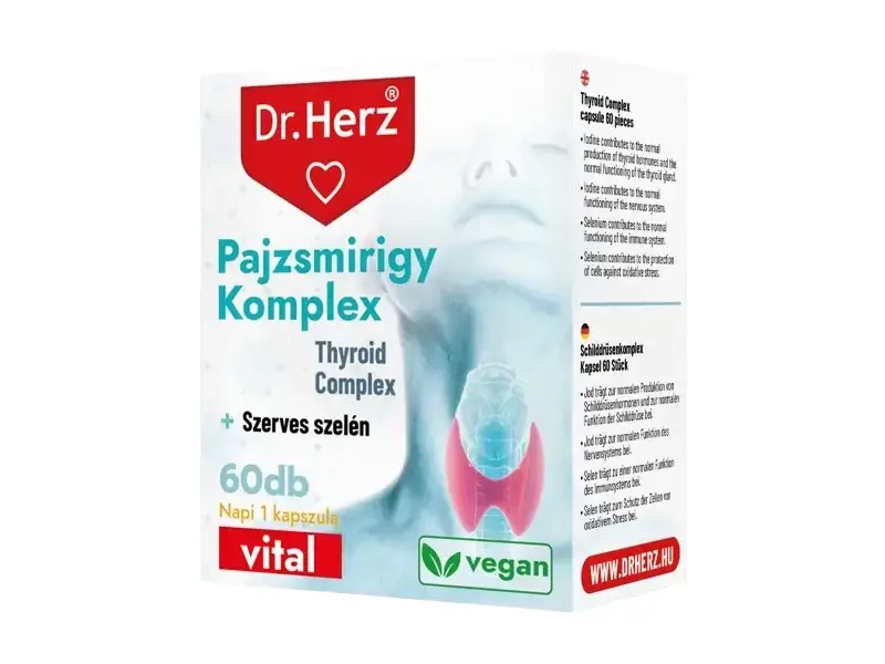 Dr. Herz Pajzsmirigy Komplex 60 db kapszula Dr. Herz Pajzsmirigy Komplex 60 db kapszula