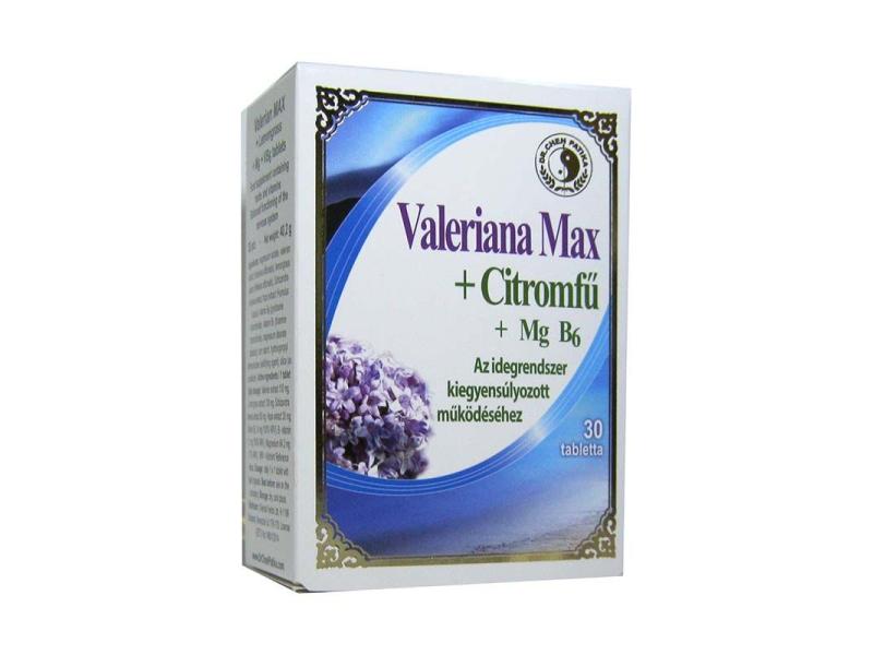 Dr. Chen Valeriana Max + Citromfű + Mg B6 Tabletta 30 db