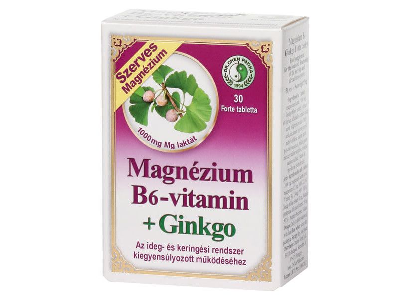 Dr. Chen Magnézium B6-vitamin + Ginkgo 30db Dr. Chen Magnézium B6-vitamin + Ginkgo 30db