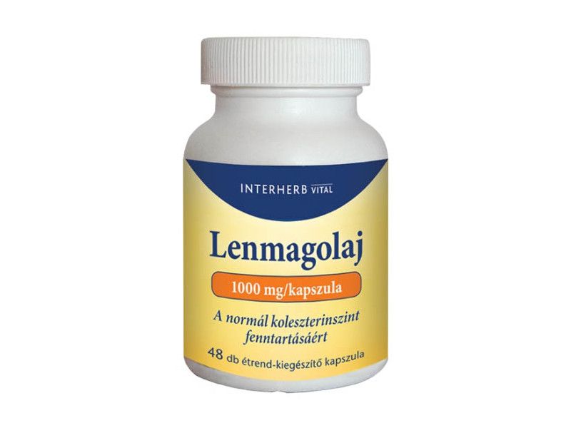 Interherb Lenmagolaj 1000 mg kapszula 48db Interherb Lenmagolaj 1000 mg kapszula 48db