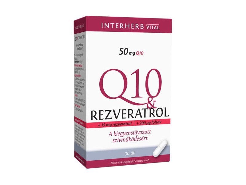 Interherb Q10 & Rezveratrol kapszula 30db Interherb Q10 & Rezveratrol kapszula 30db