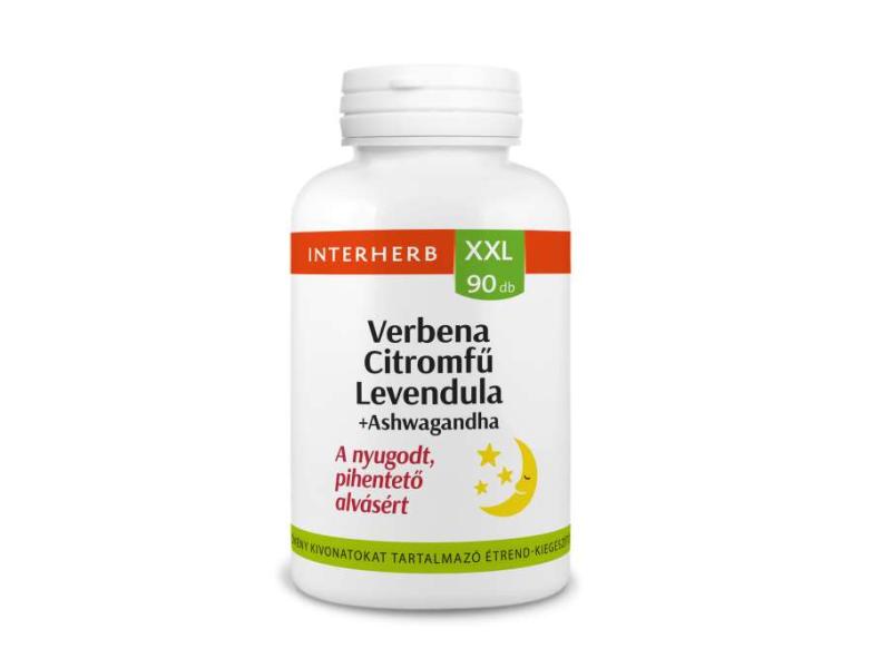 Interherb XXL 90 db Verbena&Citromfű&Levendula&Ashwagandha ÚJ! tabletta Interherb XXL 90 db Verbena&Citromfű&Levendula&Ashwagandha ÚJ! tabletta
