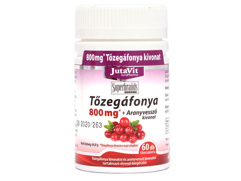 Jutavit tőzegáfonya 800mg + aranyvessző kivonat 60db