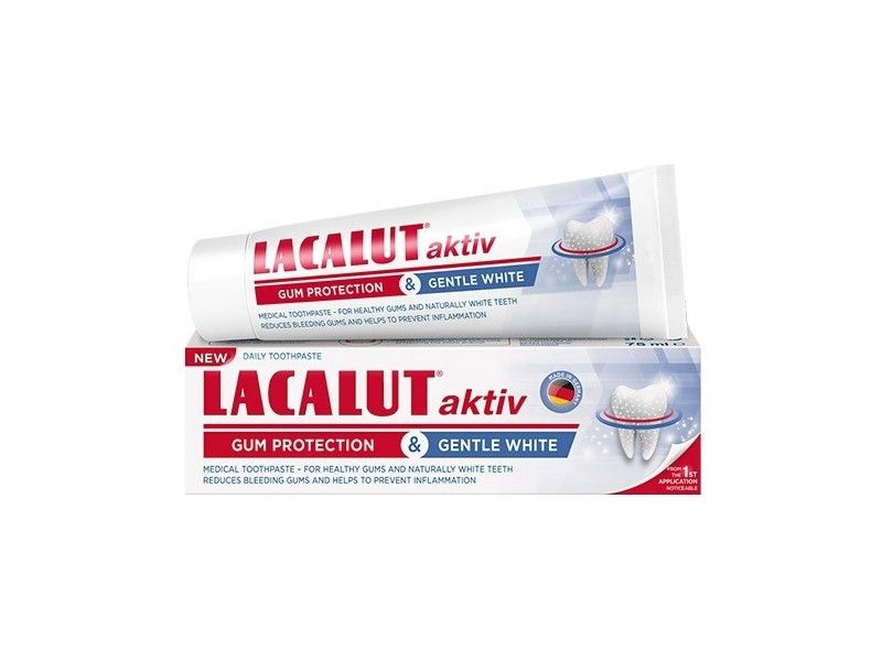 Lacalut aktiv Gentle white & Gum protection fogkrém 75 ml Lacalut aktiv Gentle white & Gum protection fogkrém 75 ml