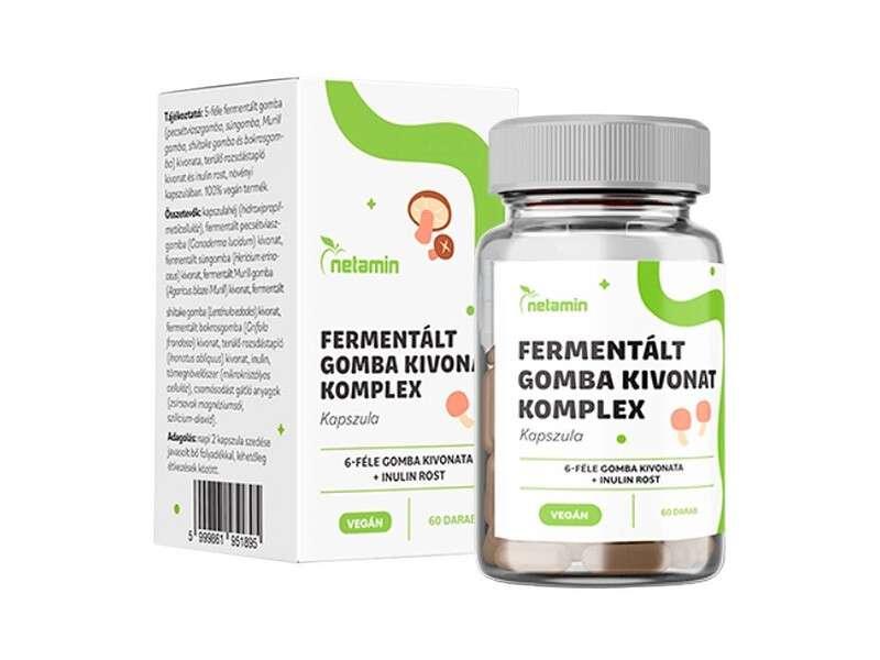Netamin Fermentált Gomba Kivonat Komplex kapszula 60db Netamin Fermentált Gomba Kivonat Komplex kapszula 60db