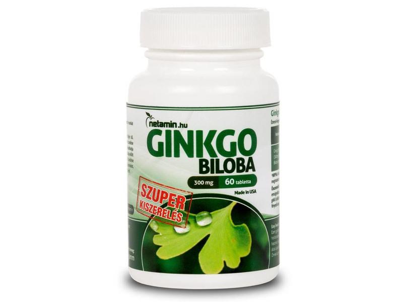 Netamin Ginkgo Biloba 300 mg – SZUPER kiszerelés 60 db Netamin Ginkgo Biloba 300 mg – SZUPER kiszerelés 60 db