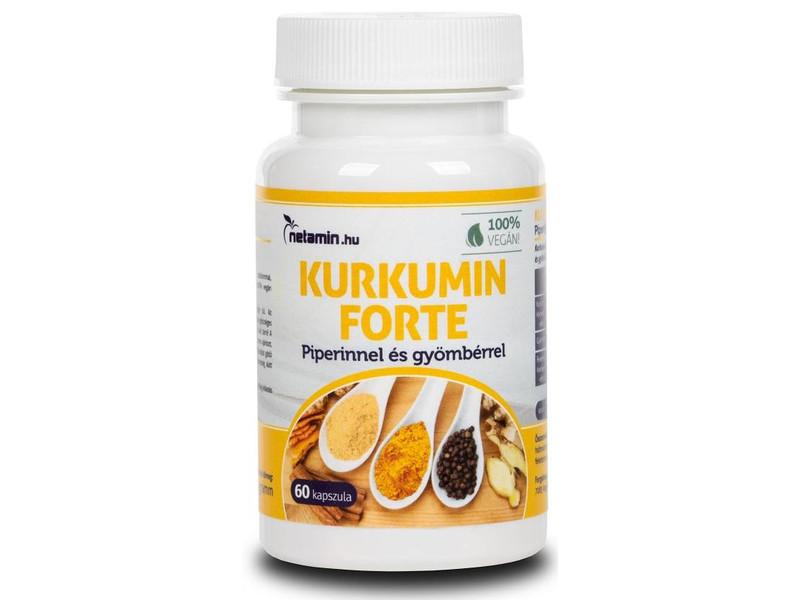 Netamin Kurkumin Forte piperinnel és gyömbérrel 60db Netamin Kurkumin Forte piperinnel és gyömbérrel 60db