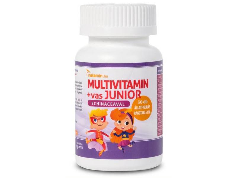 Netamin Multivitamin+vas JUNIOR rágótabletta Echinaceával 30db Netamin Multivitamin+vas JUNIOR rágótabletta Echinaceával 30db