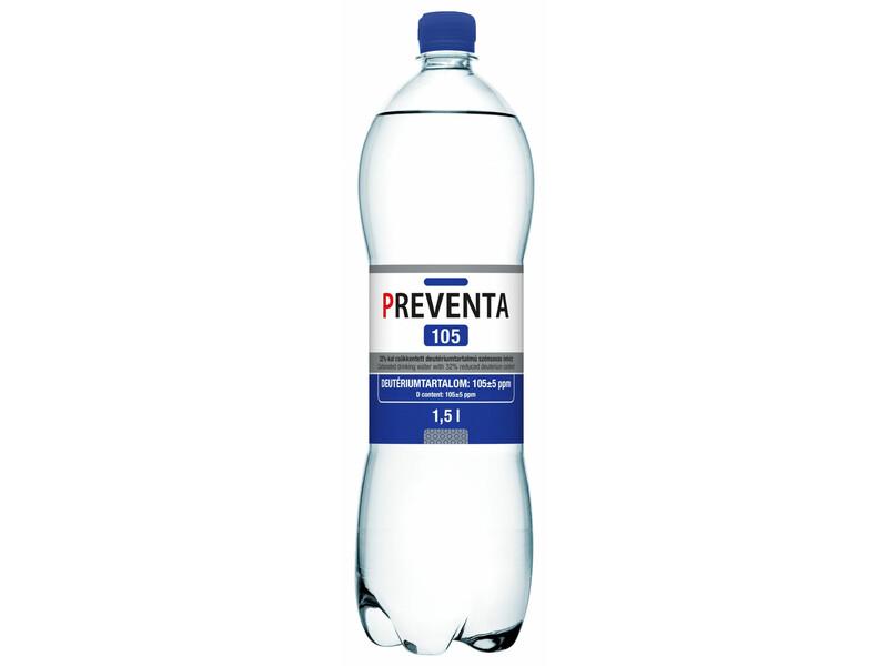 Preventa 105 csökkentett deutériumtartalmú szénsavas ivóvíz 1500 ml Preventa 105 csökkentett deutériumtartalmú szénsavas ivóvíz 1500 ml