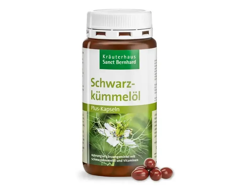 Sanct Bernhard Feketeköménymagolaj kapszula 180db Sanct Bernhard Feketeköménymagolaj kapszula 180db