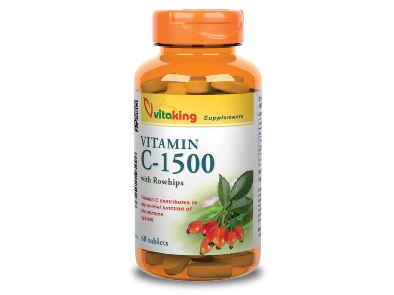 Vitaking C-vitamin Csipkebogyóval tabletta 60db 1500mg Vitaking C-vitamin Csipkebogyóval tabletta 60db 1500mg