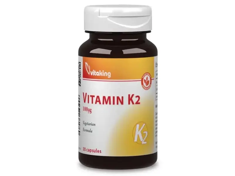 Vitaking K2 vitamin kapszula 100 µg 30db Vitaking K2 vitamin kapszula 100 µg 30db